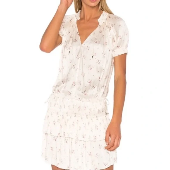 Ulla Johnson Nora Prairie Floral Satin Dress 10 - Picture 4 of 14